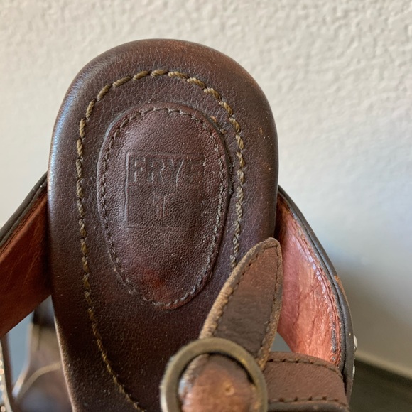 $75🔥 Brown platform Frye sandals size 8.5US - Picture 6 of 9